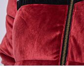 Bunda Karl Kani KK Retro Velvet Block Puffer Jacket Dark Red/ Black