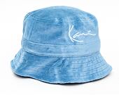 Klobouk Karl Kani Signature Velvet Bucket Hat KA213-046-1 Light Blue