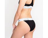 Dámské kalhotky Tanga Calvin Klein High Leg Tanga 001 QF4977A 001 Černá