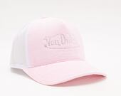 Kšiltovka Von Dutch Miami Trucker Velvet  LIGHT PINK/WHITE