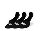 3 páry ponožek New Era Flag Invisible 3Pack Black