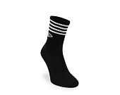 3 páry ponožek New Era Stripe Crew 3Pack Black