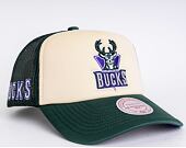 Kšiltovka Mitchell & Ness Milwaukee Bucks Off White Trucker HWC Off White