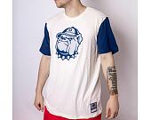 Triko Mitchell & Ness Georgetown University Color Blocked S/S Tee Cream