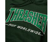 Mikina HUF × Thrasher Bayview Hoodie Forest Green