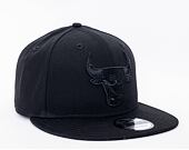 Kšiltovka New Era 9FIFTY NBA Black on Black Chicago Bulls Black / Black