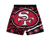 Kraťasy Mitchell & Ness NFL Jumbotron 2.0 Shorts San Francisco 49Ers Black / Red