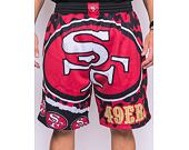 Kraťasy Mitchell & Ness NFL Jumbotron 2.0 Shorts San Francisco 49Ers Black / Red