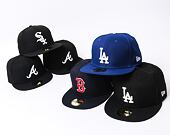 Kšiltovka New Era 59FIFTY MLB Basic Los Angeles Dodgers Fitted Black / White