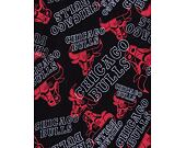 Triko New Era NBA Team All Over Print Oversized Tee Chicago Bulls Black / Red