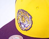 Kšiltovka Mitchell & Ness Jumbotron Snapback Louisiana State University Yellow / Purple
