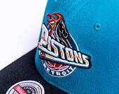 Kšiltovka Mitchell & Ness Detroit Pistons Team 2 Tone 2.0 110 Snapback Turquoise / Black