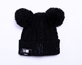 Dámský kulich New Era MLB Womens Double Pom Cuff Beanie New York Yankees Black