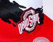 Kšiltovka Mitchell & Ness PAINTBRUSH SNAPBACK Ohio State White / Red