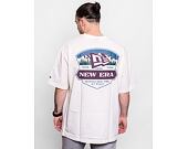 Triko New Era Oversized Back Print Graphic Tee Off White/Maroon