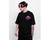 Triko New Era NBA Oversized Back Print Neon Tee Los Angeles Lakers Black/Purple