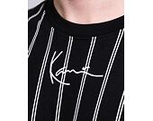 Triko Karl Kani Small Signature Heavy Jersey Pinstripe Tee black/white