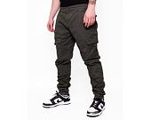 Kalhoty Urban Classics AOP Glencheck Cargo Jog Pants Olive