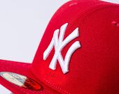 Kšiltovka New Era 59FIFTY MLB Basic New York Yankees Fitted Scarlet / White Log