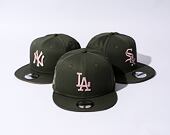 Kšiltovka New Era 9FIFTY MLB Side Patch Los Angeles Dodgers New Olive / Dirty Rose