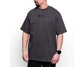 Triko Karl Kani Small Signature Pinstripe Tee anthracite/black