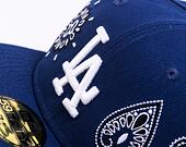 Kšiltovka New Era 59FIFTY MLB All-Over-Paisley Los Angeles Dodgers Team Color / Optic White