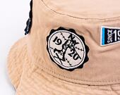 Klobouk New Era Heritage All Over Patch Bucket Oat Milk