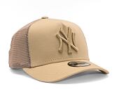 Dětská kšiltovka New Era 9FORTY Kids A-Frame Trucker MLB Tonal Mesh New York Yankees Oat Milk