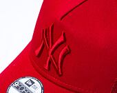 Kšiltovka New Era 9FORTY A-Frame Trucker MLB Tonal Mesh New York Yankees Scarlet