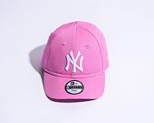 Dětská Kšiltovka New Era 9FORTY Kids MLB League Essential New York Yankees Wild Rose Pink / White