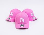 Dětská Kšiltovka New Era 9FORTY Kids MLB League Essential New York Yankees Wild Rose Pink / White