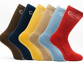 Ponožky Karl Kani Signature 6-Pack Socks red/light/blue/sand