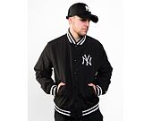 Bunda New Era Team Logo Back Print Bomber New York Yankees Black / Optic White