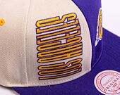 Kšiltovka Mitchell & Ness NBA Pop Panel Snapback Los Angeles Lakers Off White