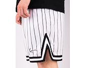 Kraťasy Karl Kani - Small Signature Pinstripe Mesh Shorts - White/Black