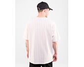 Triko New Era Pinstripe Oversized Tee Branded Off White / Wild Rose Pink