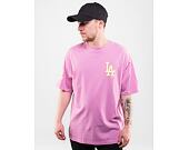 Triko New Era MLB Pastel Oversized Tee Los Angeles Dodgers Wild Rose Pink / Off White