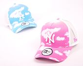 Kšiltovka New Era 9FORTY A-Frame Trucker MLB Cloud All Over Print Trucker New York Yankees Orange / 