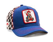 Kšiltovka Capslab Mario Kart - Mario Blue/Red/Checkered