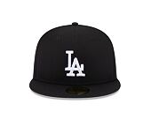 Kšiltovka New Era 59FIFTY MLB Team Side Patch Los Angeles Dodgers Black / White