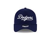 Kšiltovka New Era 9FORTY A-Frame Trucker MLB Team Script Los Angeles Dodgers Dark Royal / White