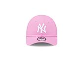 Dětská Kšiltovka New Era 9FORTY Kids MLB League Essential New York Yankees Wild Rose / White
