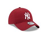 Kšiltovka New Era 9TWENTY MLB League Essential New York Yankees Cardinal / Optic White