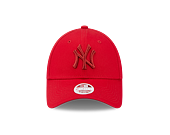 Dámská Kšiltovka New Era 9FORTY Womens MLB League Essential New York Yankees Scarlet / H Red