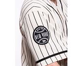 Triko New Era Pinstripe Jersey Off White / Black