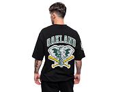 Triko New Era MLB Large Logo Oversized Tee Oakland Athletics Cooperstown Black / Dark Green