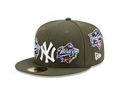 Kšiltovka New Era 59FIFTY MLB 5 Olive WS New York Yankees New Olive / White
