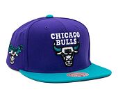Kšiltovka Mitchell & Ness NBA Core V Snapback Chicago Bulls Purple-Teal