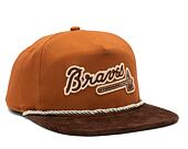 Kšiltovka New Era MLB Cord Golfer Atlanta Braves Caramel Brown / Pineapple