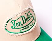 Kšiltovka Von Dutch Trucker Kalmar - Cotton Twill - Green/Cream